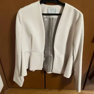 CHERFORD 노카라 자켓 페플럼 자켓