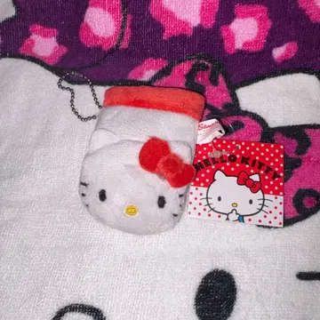 산리오 헬로키티 미니 뜸들이기 미튼 레드 키링
