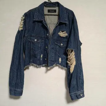 [ JEANASIS 지나시스 ] 데미지 데님 자켓 프리 사이즈
