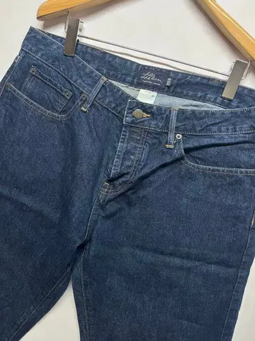 깨끗한 엘엘빈 워시 가공 다크 네이비 데님 팬츠 사이즈 36인치