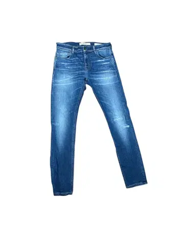 GUESS 스키니 데님 블루 데미지 가공