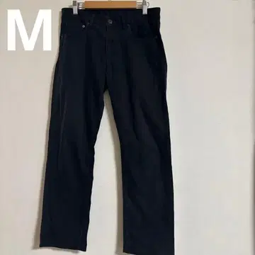 UNIQLO M 블랙 스트레이트 팬츠 데님 청바지