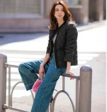 새상품 Ranan 라난 자켓 퀼팅 자켓 3L 블랙