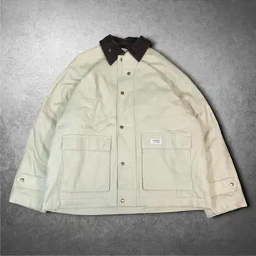 블루종 자켓 짧은 기장 옷깃 코듀로이 베이지 시티보이 아메카지