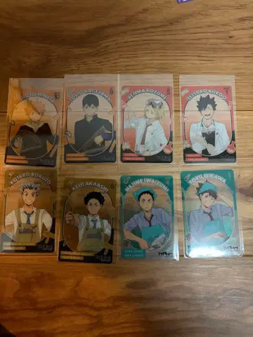 점프 페스타 한정판 하이큐 운세 클리어 카드 8장 컴프 세트