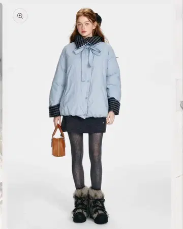 Ria 리버서블 블루 뉴 다운 재킷