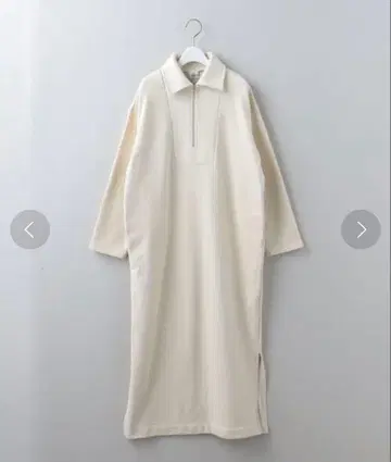 6(ROKU) COTTON URAKE HALF ZIP DRESS