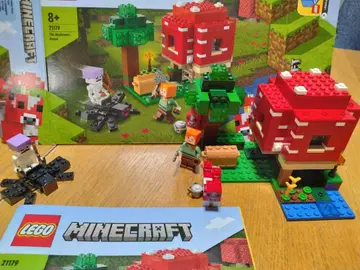 레고 마인크래프트 21179 버섯 하우스 무슈룸 스파이더 조키