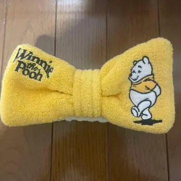 푸우 타월 원단 리본형 헤어밴드