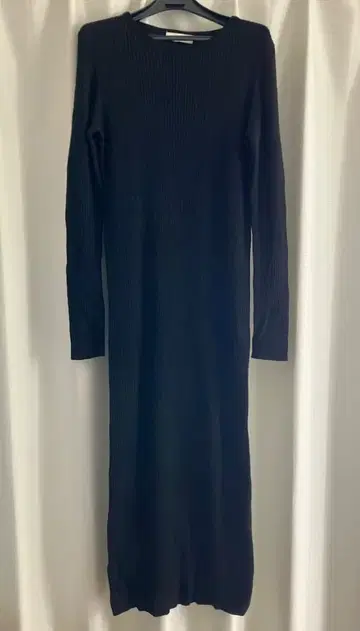 Spick and Span 블랙 니트 롱 원피스