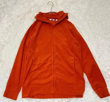 M307 [유니클로] 후드 부착 후드티 풀 집업 오픈 속기모 리브 소매