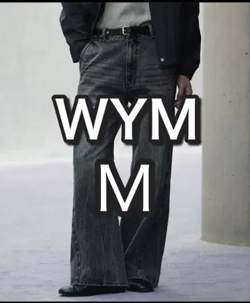 WYM CURVED FLARE DENIM SLACKS M 사이즈