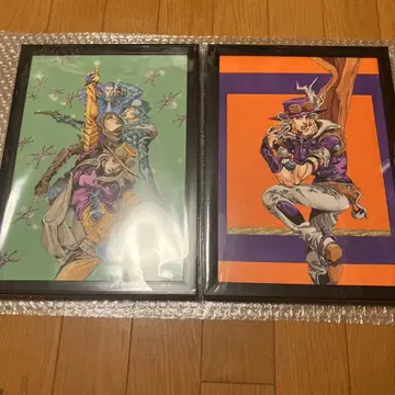 죠죠의 기묘한 모험 액자 포함 포스터 자이로 마젠토 웨카피포 2장 세트