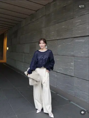 아메이네 아이보리 와이드 팬츠