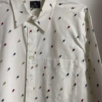 새상품급 Paul Smith 아이스크림 패턴 긴팔 셔츠 XL