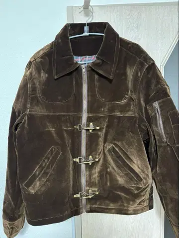 파이어맨 자켓 스웨이드 짧은 기장 y2k