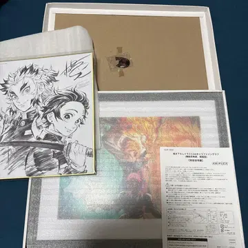 귀멸의 칼날 무한열차편 DVD 특전 캐릭터 파인그래프 색지 세트