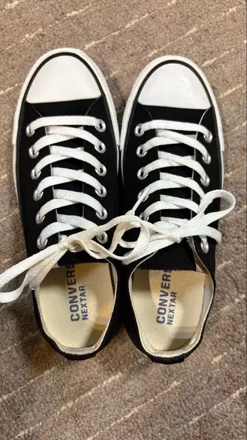 컨버스 로우컷 신발 블랙 컬러 24.0cm