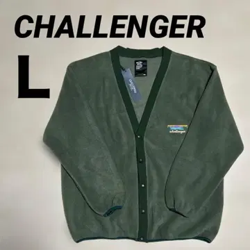 [ 택 포함 미사용품 ] CHALLENGER 플리스 가디건 올리브 L