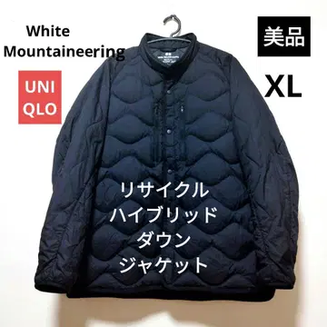 UNIQLO 화이트 마운티니어링 리사이클 하이브리드 다운 자켓
