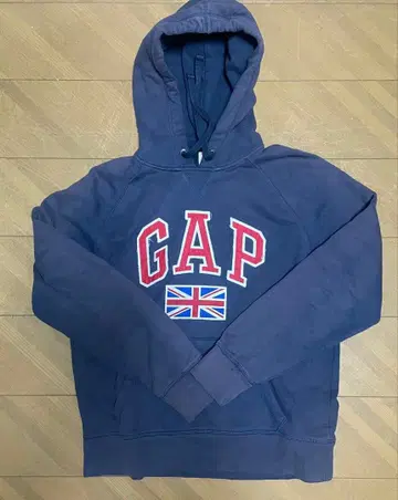 90s 올드 GAP 후드티 네이비 펠트 로고 유니언 잭 레어