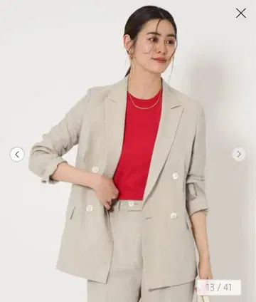 그린 라벨 릴랙싱 린넨 라이크 더블 자켓