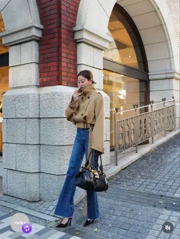 Sheller 셰리에 OKAYAMA 플랩 포켓 플레어 데님