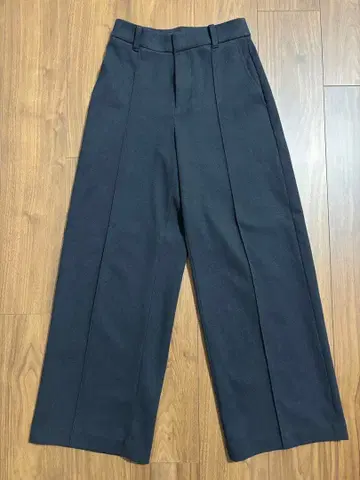 UNIQLO 브러쉬드 저지 와이드 팬츠 네이비 XS