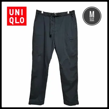 유니클로 웜 팬츠 블록테크 웜 이지 팬츠 속기모 플리스 블랙