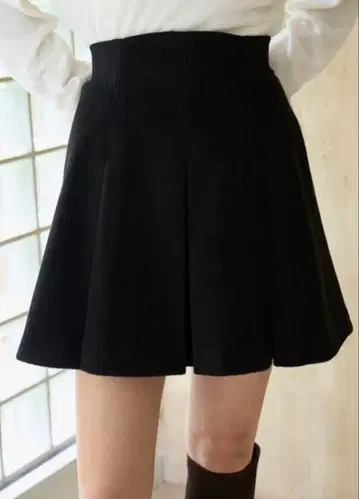 SNIDEL 허리 리브 플리츠 미니 스커트