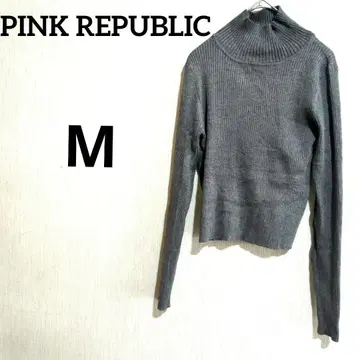 PINK REPUBLIC 그레이 터틀넥 스웨터 [ M ]