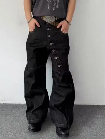 플레어 데님 y2k 헤이세이 그런지 갸루