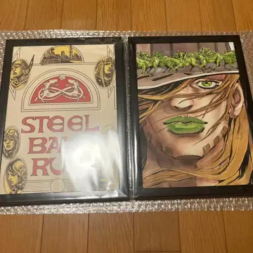 죠죠의 기묘한 모험 액자 포함 포스터 SBR 자이로 로고 2장 세트