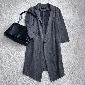 새상품급 TORNADO MART 7부 소매 얇은 소재 자켓 블랙 현행 롱