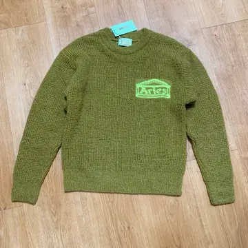 Aries 에리즈 waffle knit jumper Khaki | 브랜드 중고거래 플랫폼