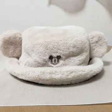 디즈니 버킷햇 미키 베이지 화이트 복슬복슬