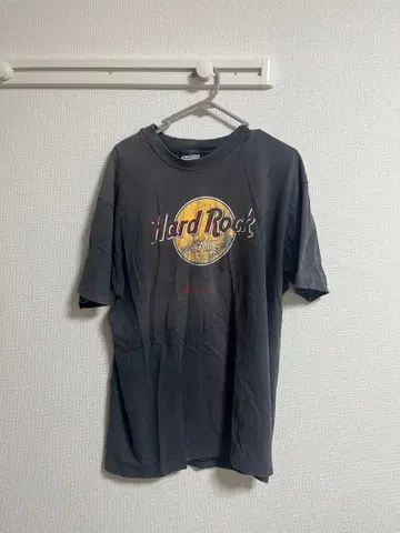 Hard Rock 로고 프린트 T셔츠 블랙