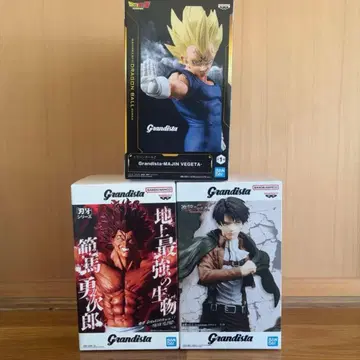 Grandista 피규어 세트 3체 리바이 병장, 한마 유지로, 베지터