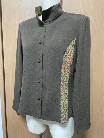 시선당 히토시 타무라 자켓 럭셔리 꽃무늬 브라운 계열 자켓 새상품급