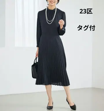 23구 워셔블 크리스탈 암운젠 허리 절개 원피스 플리츠