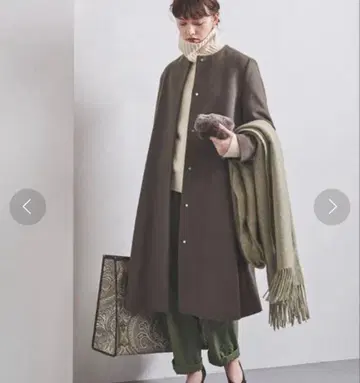 [새상품급] 유나이티드 애로우즈 도쿄 노카라 코트 캐시미어 혼방 36