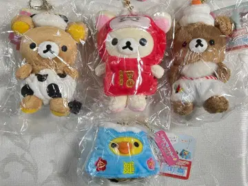 리락쿠마 외출 봉제 인형 키링 설날 소 달마 후지산 카가미모치