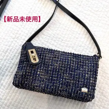 [ 미사용 새상품 ] 라 바가제리 / 트위드 지갑 미니백