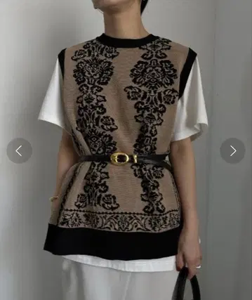 MEDI REVERSIBLE VINTAGE FLOWER KNIT VEST