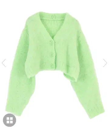 [ 새상품 ] titivate 크롭 니트 가디건 숏 기장 그린