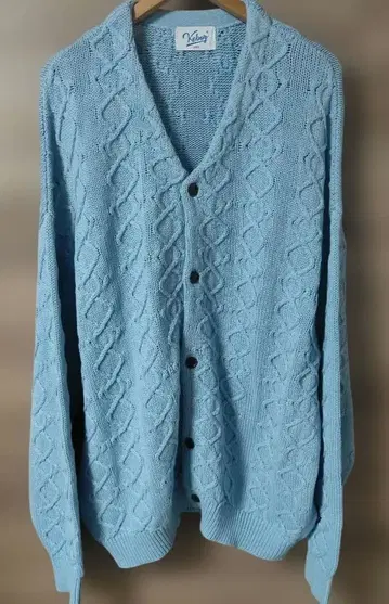 컨디션 최상 keboz 루즈 실루엣 코튼 가디건 L 사이즈 스카이블루