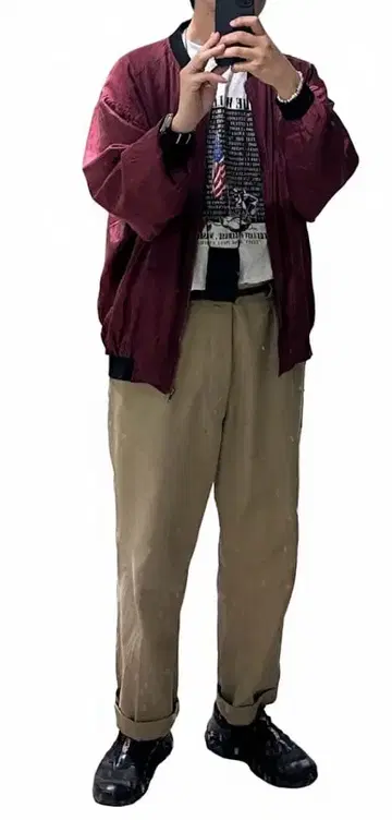 프랑스군 M52 치노 팬츠 사이즈 35 데드스탁 원 워시