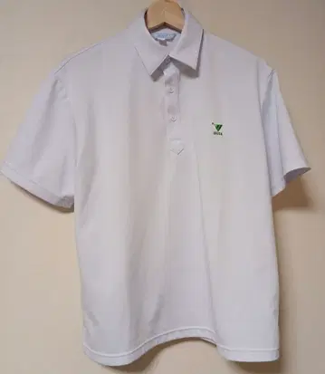 [ 성사 ] Seagull 화이트 피케 셔츠 반팔 L 남녀 공용