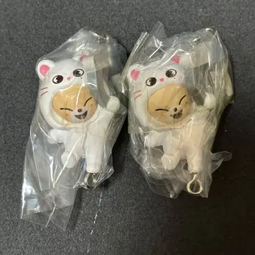 스키즈 skzoo 집게로 연결하는 마스코트 폭시니 2개