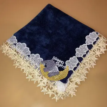 새상품 근택 레이스 시즌 타월 손수건 꿈 먹는 바쿠 네이비